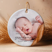 可愛い脚祖父母としての初めてのクリスマス セラミックオーナメント