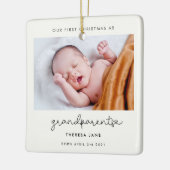 可愛い脚祖父母としての初めてのクリスマス セラミックオーナメント (左)