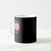 可愛い脳とハートシール コーヒーマグカップ (正面左)