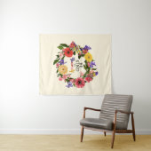 可愛い自分に優しいセルフラブフローラ引用文 タペストリー (インサイチュ(横))