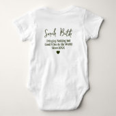 可愛い自分に優しいセルフラブフローラ引用文 ベビーボディスーツ (裏面)