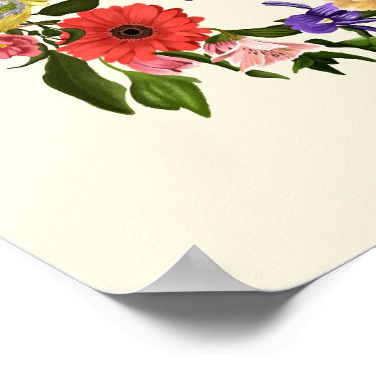 可愛い自分に優しいセルフラブフローラ引用文 ポスター (角)