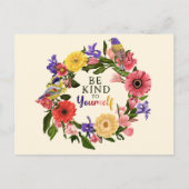 可愛い自分に優しいセルフラブフローラ引用文 ポストカード (正面)
