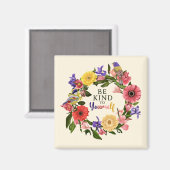 可愛い自分に優しいセルフラブフローラ引用文 マグネット (正面/裏面)