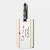 可愛い自分に優しいセルフラブフローラ引用文 ラゲッジタグ (裏面縦)