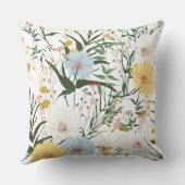 可愛い自然背景l白 クッション (裏面)