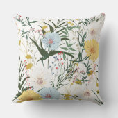 可愛い自然背景l白 クッション (正面)