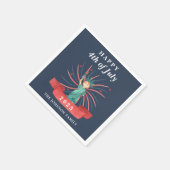 可愛い自由の女神7月4日 スタンダードカクテルナプキン (角)