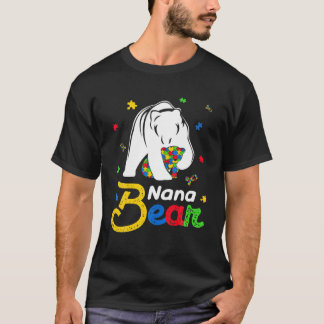 可愛い自閉症啓発ナナベアファミリー自閉症 Tシャツ