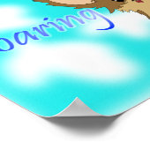 可愛い舞う夢ふっくらした子犬のポスター ポスター (角)