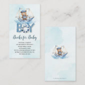 可愛い航海のテディベアベビー本 エンクロージャーカード (正面/裏面)