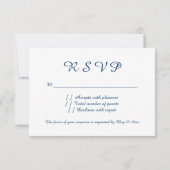 可愛い航海のテーマ結婚式RSVPレスポンスカード 出欠カード (裏面)