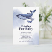 可愛い航海の青いクジラの水彩絵本ベビー エンクロージャーカード (スタンド正面)