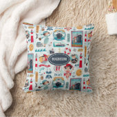 可愛い航海の青い赤い海パタガーリーーン クッション (ブランケット)