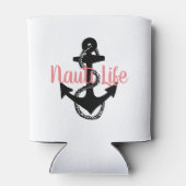 可愛い航海のNAUTI LIFEスクリプト+いかり | 缶クーラー (裏面)