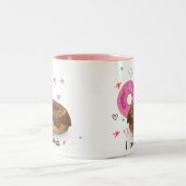 可愛い色のドーナツCoffee Mug ツートーンマグカップ (中央)