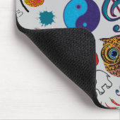 可愛い色ガーリー柄 マウスパッド (コーナー)