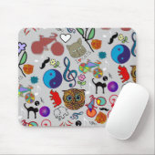 可愛い色ガーリー柄 マウスパッド (マウス)