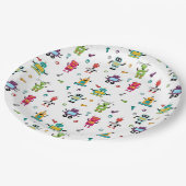 可愛い色数々ののロボット子供ロボット誕生日パーティー ペーパープレート (アングル)