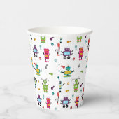 可愛い色数々ののロボット子供ロボット誕生日パーティー 紙コップ (右)