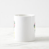 可愛い花とアヒルの赤ちゃん ママへのギフト コーヒーマグカップ (中央)