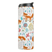 可愛い花と花柄 タンブラー (回転左)