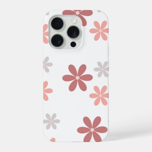 可愛い花のスマホケース iPhoneケース (裏面)