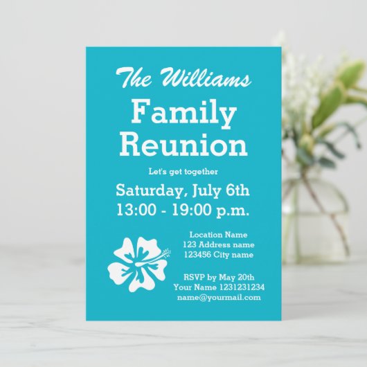 可愛い花の懇親会パーティの招待状 招待状 (スタンド正面)