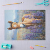 可愛い花の紫色のルピナス 薄葉紙 (クラフト)