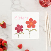 可愛い花姉妹の石コースター2つ スタンダードカクテルナプキン (インサイチュ)