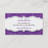 可愛い花柄かわいらしのカップケーキ紫 名刺 (裏面)