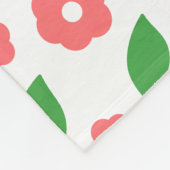 可愛い花柄の柔らかい居心地の良い毛布 フリースブランケット (角)