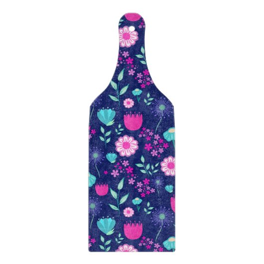 可愛い花柄の背景 カッティングボード (正面)