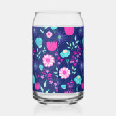 可愛い花柄の背景 ガラス缶 (右)