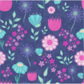 可愛い花柄の背景 シール (正面)