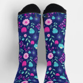 可愛い花柄の背景 ソックス (上部)