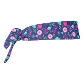 可愛い花柄の背景 タイヘッドバンド (回転270)