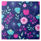 可愛い花柄の背景 タイル (正面)