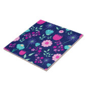 可愛い花柄の背景 タイル (側面)