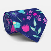 可愛い花柄の背景 ネクタイ (ロール)