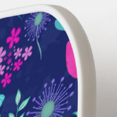 可愛い花柄の背景 ピックルボールラケット (左詳細)