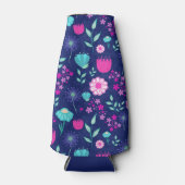 可愛い花柄の背景 ボトルクーラー (正面)