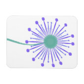 可愛い花柄の背景 マグネット (横)