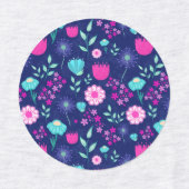 可愛い花柄の背景 ラベル (デザイン1)