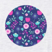 可愛い花柄の背景 ラベル (デザイン2)