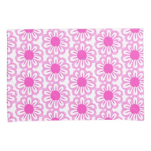 可愛い花柄の背景 枕カバー (正面右)