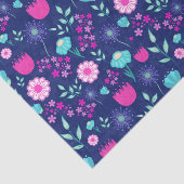 可愛い花柄の背景 薄葉紙 (詳細)