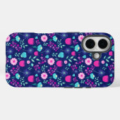 可愛い花柄の背景 Case-Mate iPhoneケース (裏面 (横))
