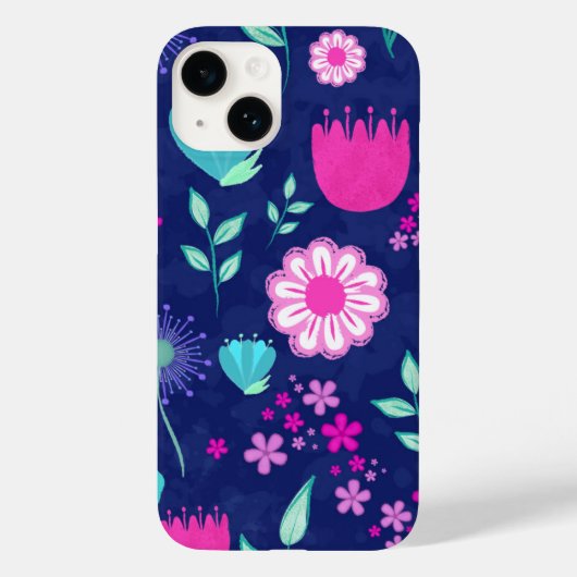 可愛い花柄の背景 Case-Mate iPhoneケース (裏面)