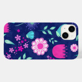 可愛い花柄の背景 Case-Mate iPhoneケース (裏面 (横))